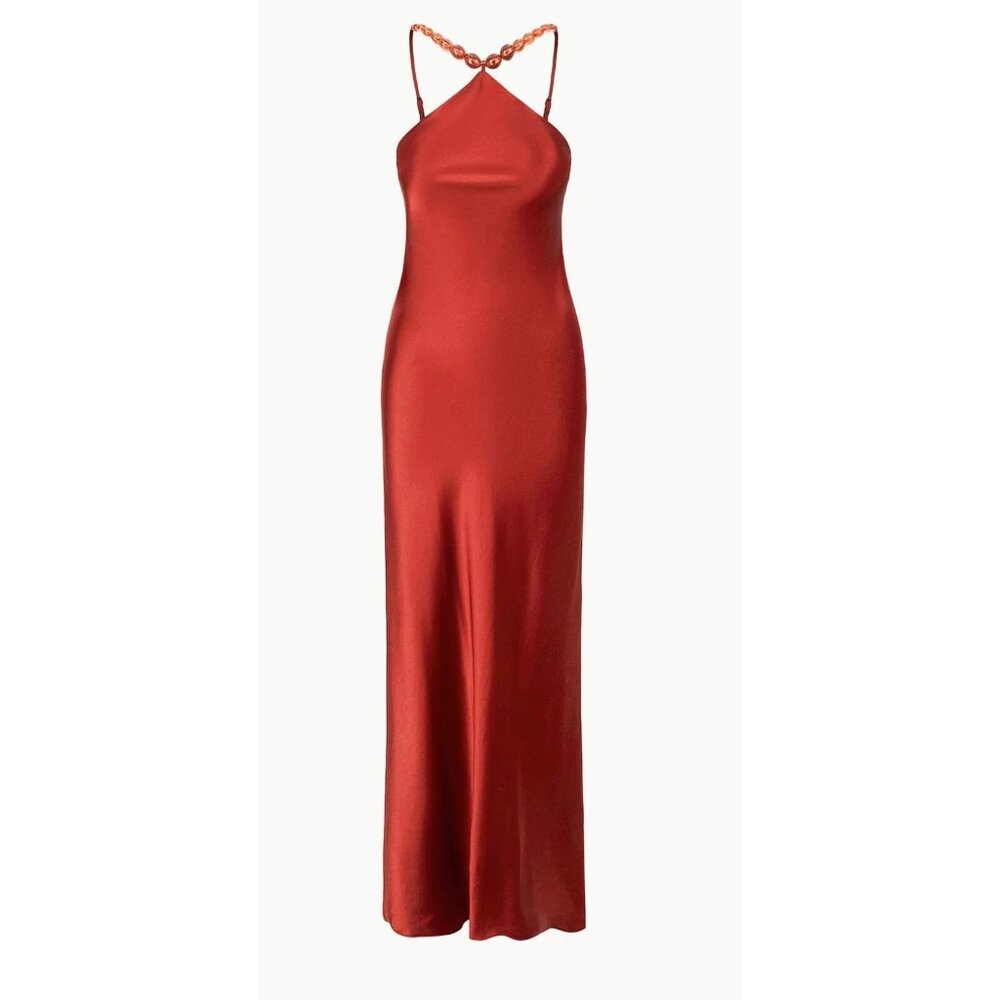Staud Cadence Dress in Rust size 10